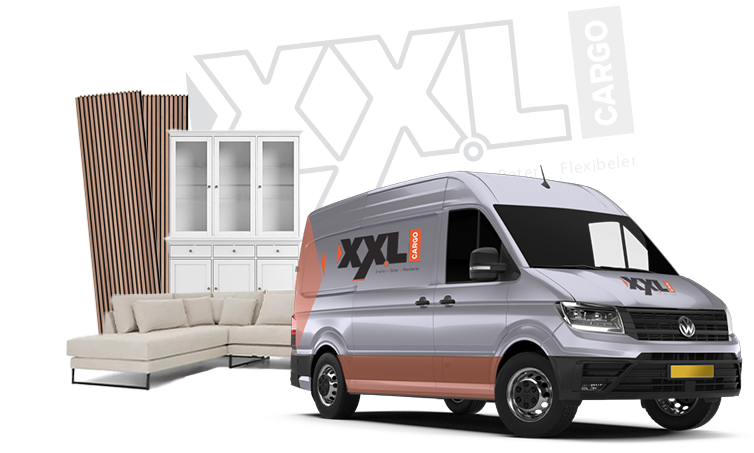 XXL Cargo Transport bestelwagen met grote goederen – bezorging Benelux